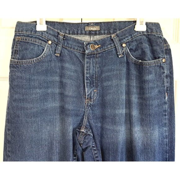 Cabela's Women's 8 Long Cotton Jeans 34" Inseam Medium Wash - Picture 4 of 7